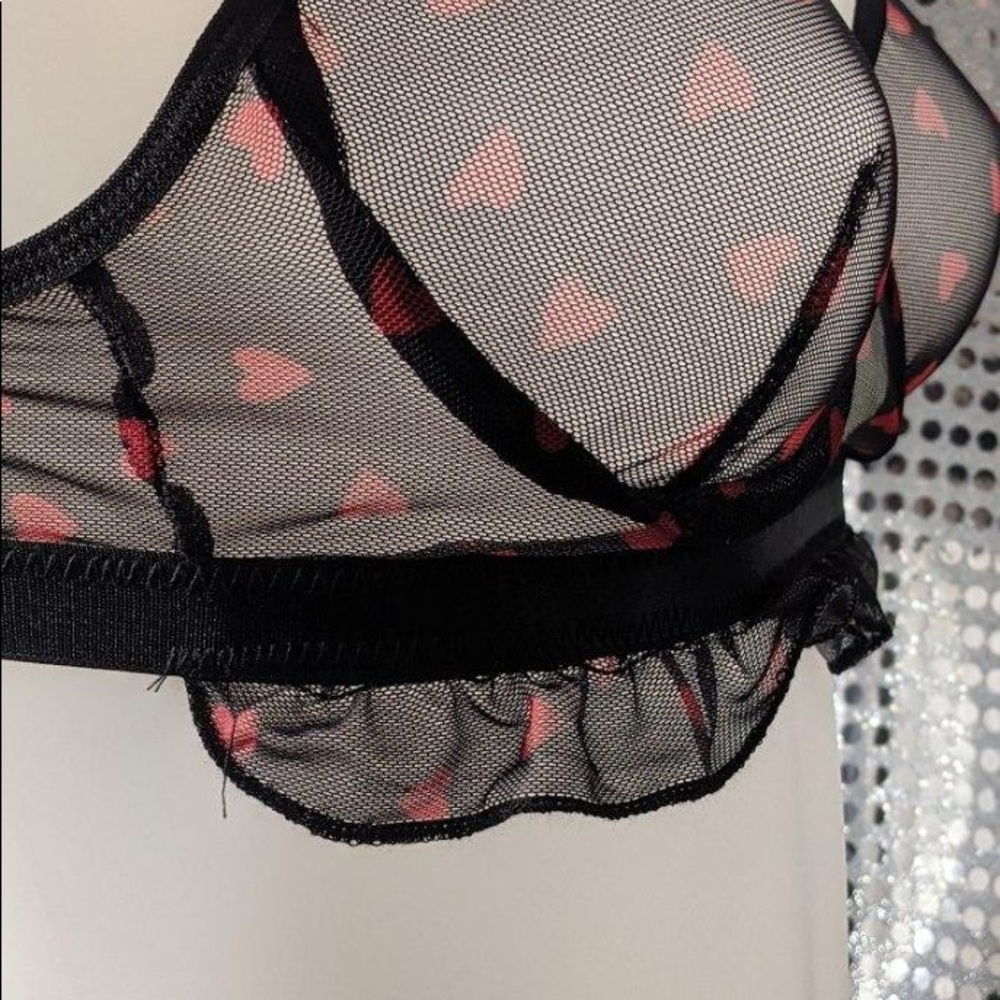Mesh Heart Patterned Lingerie - Picture 8 of 10